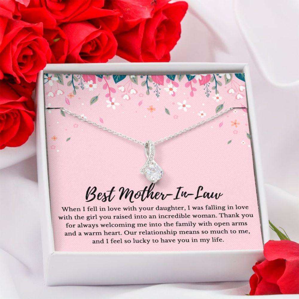 Mother-In-Law Necklace, To My Mother-In-Law Necklace, Mother Of The Groom Wedding Gift, Mothers Day Gifts for Mother (Mom) Rakva