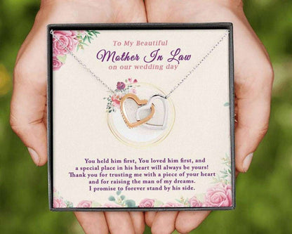Mother-In-Law Necklace, To My Mother In Law On My Wedding Day Necklace, Mother Of The Groom Gift From Bride Gifts for Mother (Mom) Rakva