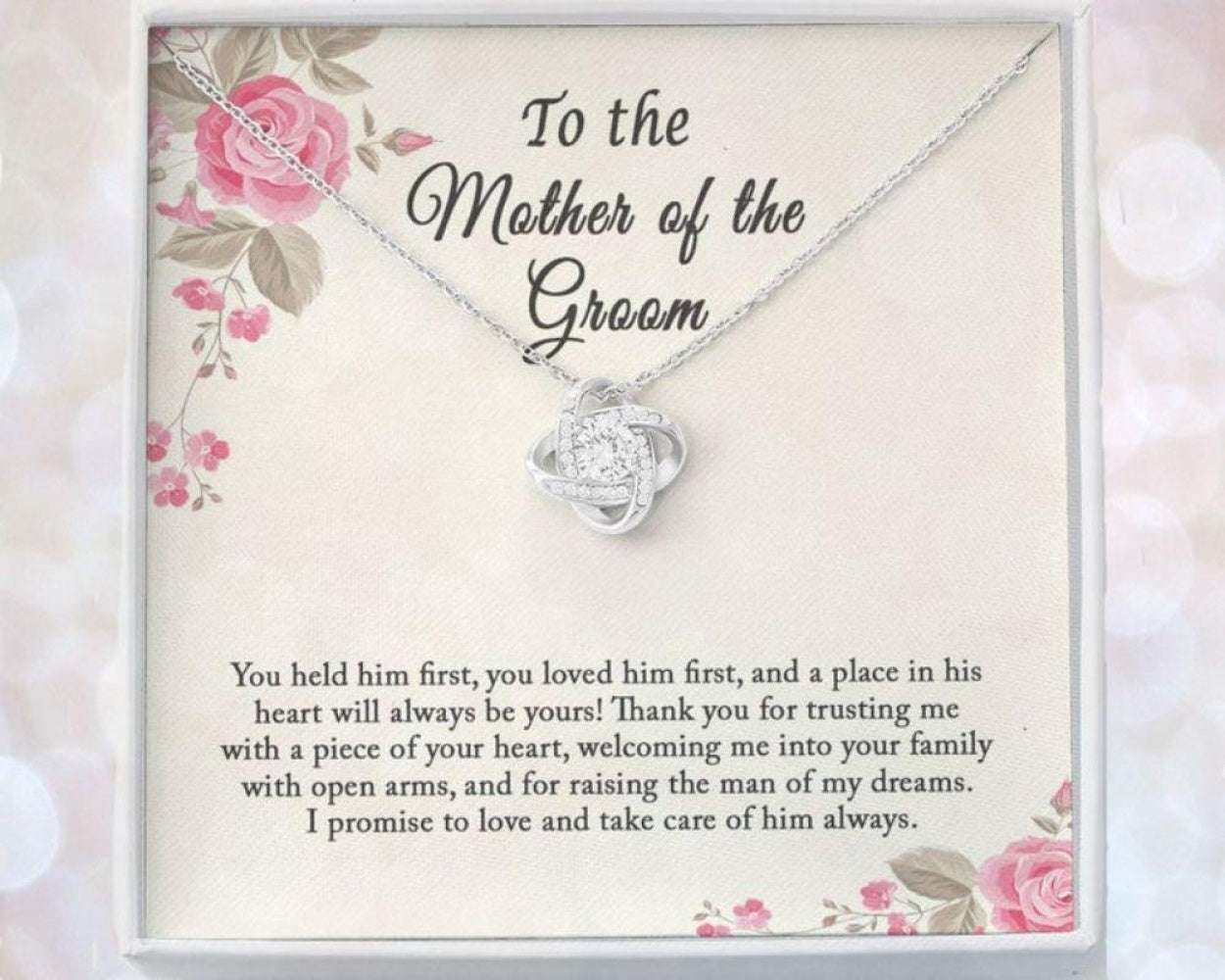 Mother-In-Law Necklace, To My Mother In Law On My Wedding Day Necklace, Mother Of The Groom Gift From Bride Gifts for Mother (Mom) Rakva
