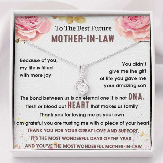 Mother-In-Law Necklace, To The Best Future Mother-In-Law Necklace, Gift For Future Mother In Law, Wedding Gifts For Boyfriend Rakva