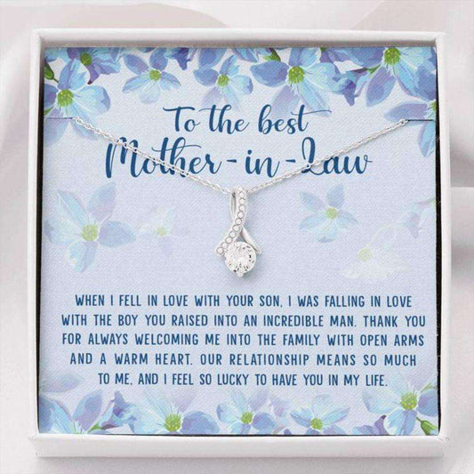 Mother-In-Law Necklace, To The Best Mother-In-Law Mother’S Day Gift Necklace Gifts for Mother (Mom) Rakva