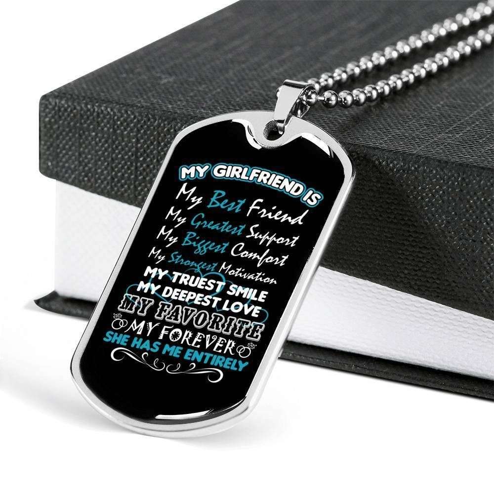 My Truest Smile My Deepest Love Dog Tag Military Chain Necklace Gift For Her Rakva