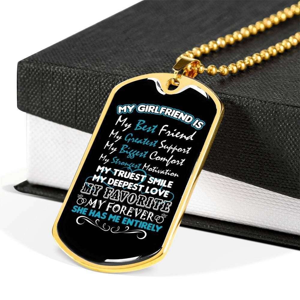 My Truest Smile My Deepest Love Dog Tag Military Chain Necklace Gift For Her Rakva