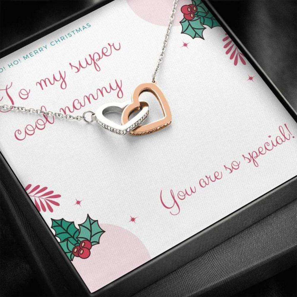 Nanny Necklace, Nanny Gift, Happy Holidays To My Nanny Necklace Rakva
