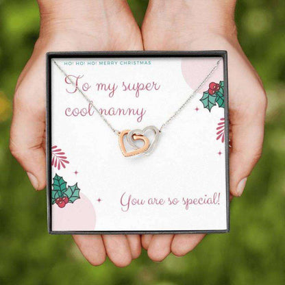 Nanny Necklace, Nanny Gift, Happy Holidays To My Nanny Necklace Rakva