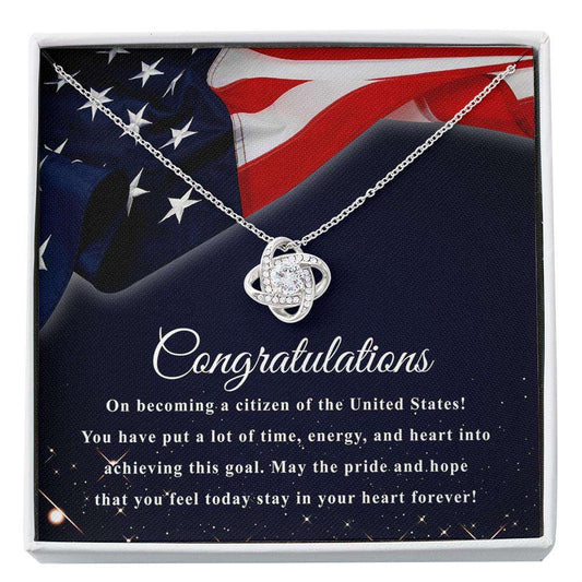 New Us Citizen Gift, Beautiful Necklace, American Naturalization Ceremony Gift, American Immigrant Citizenship Gift, Gift For Her Custom Necklace Rakva