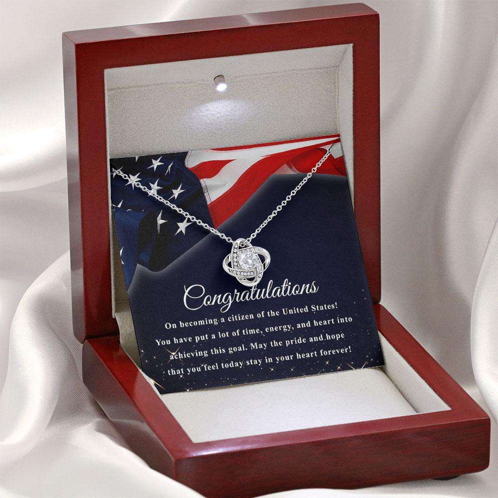 New Us Citizen Gift, Beautiful Necklace, American Naturalization Ceremony Gift, American Immigrant Citizenship Gift, Gift For Her Custom Necklace Rakva