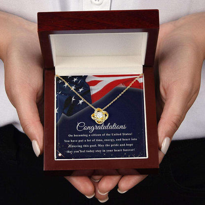 New Us Citizen Gift, Beautiful Necklace, American Naturalization Ceremony Gift, American Immigrant Citizenship Gift, Gift For Her Custom Necklace Rakva