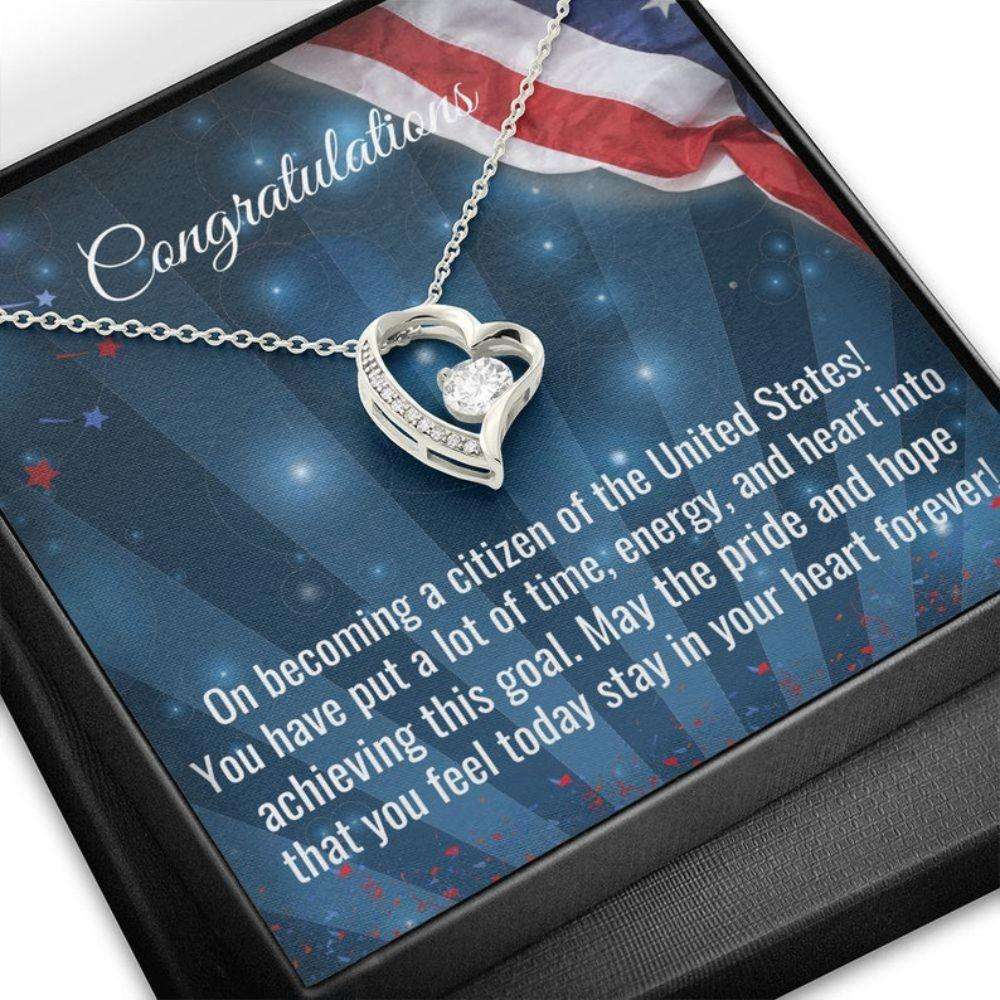 New Us Citizen Gift, Necklace, American Naturalization Ceremony Gift, American Immigrant Citizenship Gift Rakva