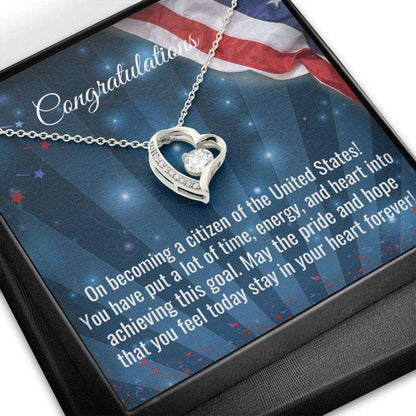 New Us Citizen Gift, Necklace, American Naturalization Ceremony Gift, American Immigrant Citizenship Gift Rakva