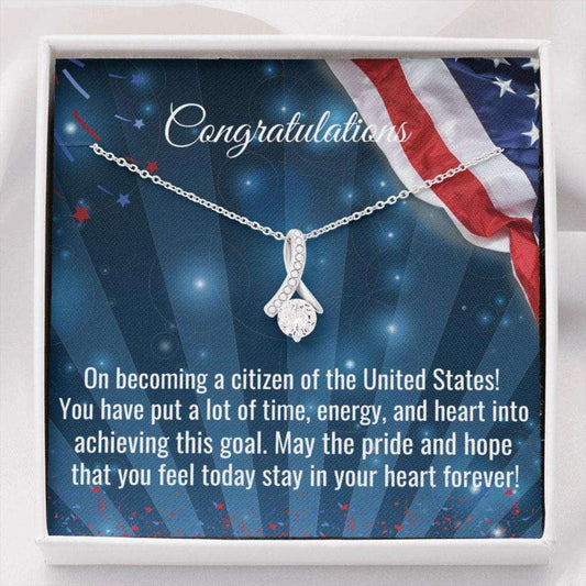 New Us Citizen Gift, Necklace, American Naturalization Ceremony Gift, American Immigrant Citizenship Gift Rakva