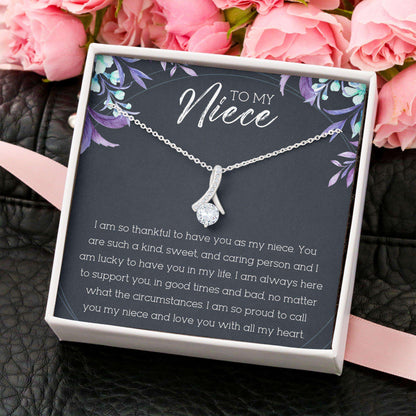 Niece Necklace, Alluring Beauty Necklace “ To My Niece Necklace Gifts Gifts for Niece Rakva