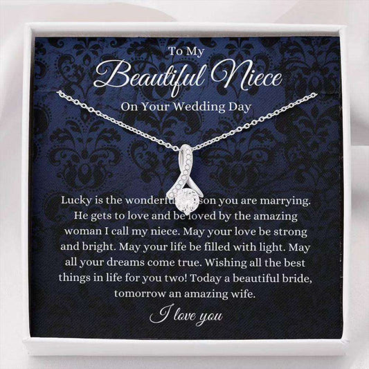Niece Necklace, Niece Wedding Day Necklace Gift, Gift For Bride From Aunt Necklace Gift For Bride Rakva