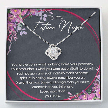Nurse Necklace “ Future Nurse Gift “ Love Knots “ Necklace With Gift Box For Birthday Christmas Rakva