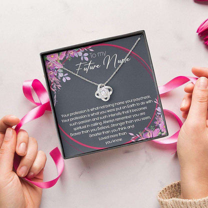 Nurse Necklace “ Future Nurse Gift “ Love Knots “ Necklace With Gift Box For Birthday Christmas Rakva