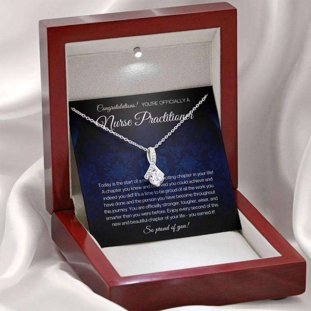 Nurse Practitioner Graduation Necklace Gift, Gift For Nurse Practitioner Necklace Rakva