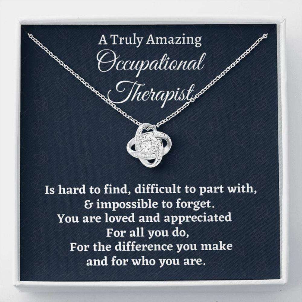 Occupational Therapist Necklace Gift, Appreciation Gift For An Occupational Therapist, Love Knot Necklace Rakva