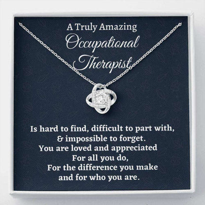 Occupational Therapist Necklace Gift, Appreciation Gift For An Occupational Therapist, Love Knot Necklace Rakva