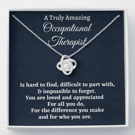 Occupational Therapist Necklace Gift, Appreciation Gift For An Occupational Therapist, Love Knot Necklace Rakva