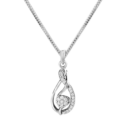 Blooming Elegance: 925 Sterling Silver Fancy Flower Locket Pendant Necklace with Zircon Sparkle for Women and Girls
