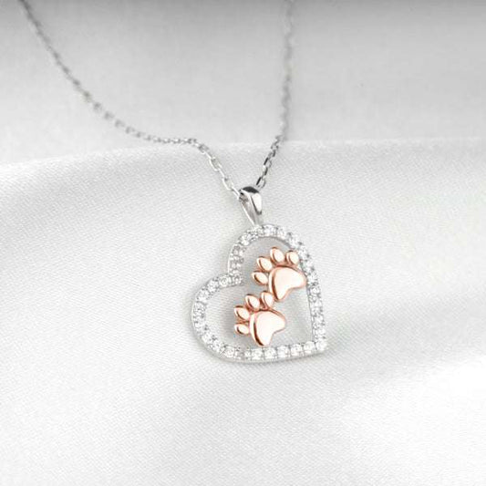 Paw Prints Forever: Pet Paw Necklace - Beautiful Pure Silver Pendant Set For Self Rakva