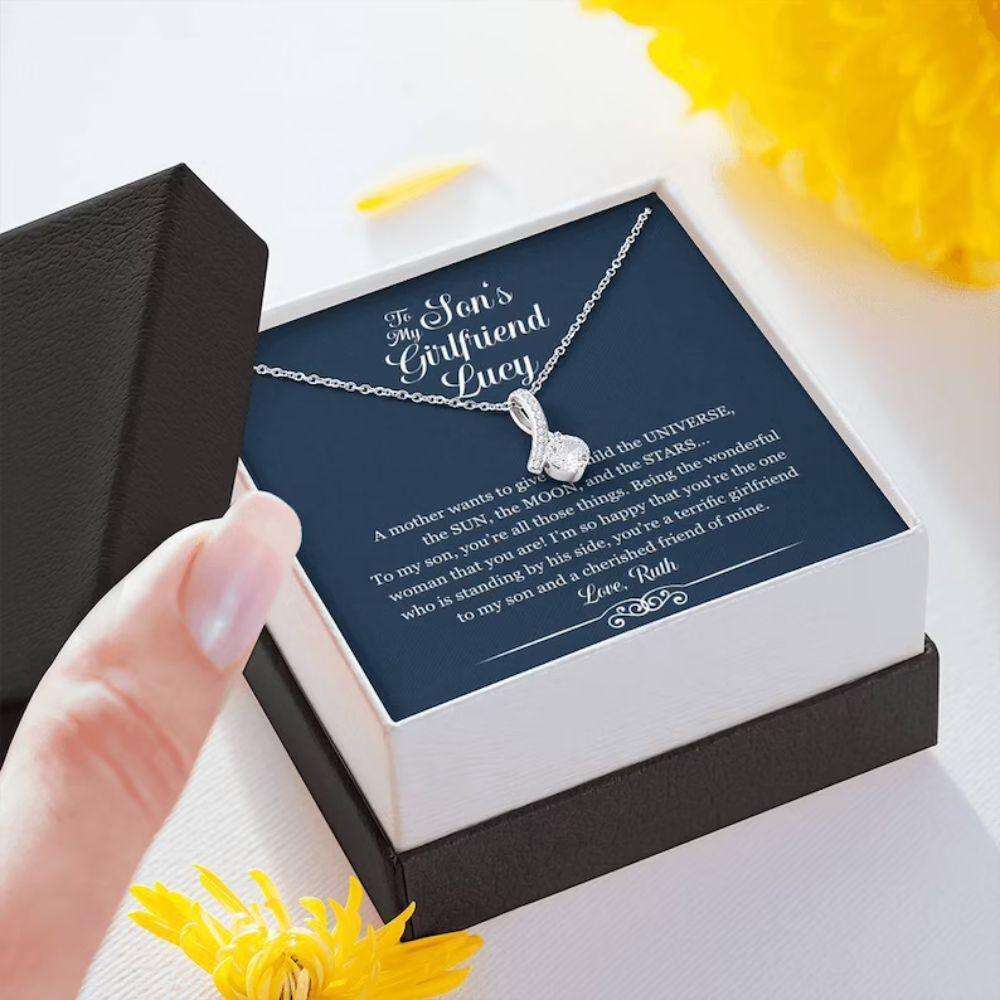 Personalized Necklace Gifts For Sons Girlfriend, Sons Girlfriend Gift ...