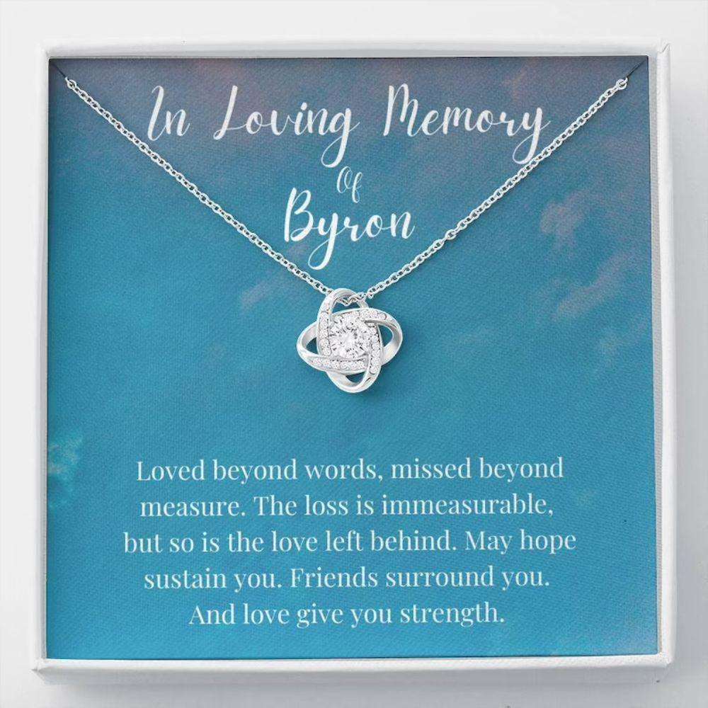 Pesonalized Necklace Custom Name Card In Loving Memory Of Your Husband Rakva
