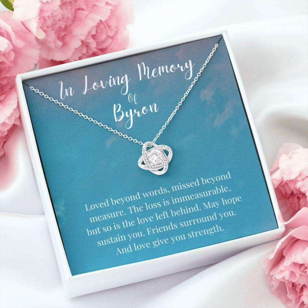 Pesonalized Necklace Custom Name Card In Loving Memory Of Your Husband Rakva