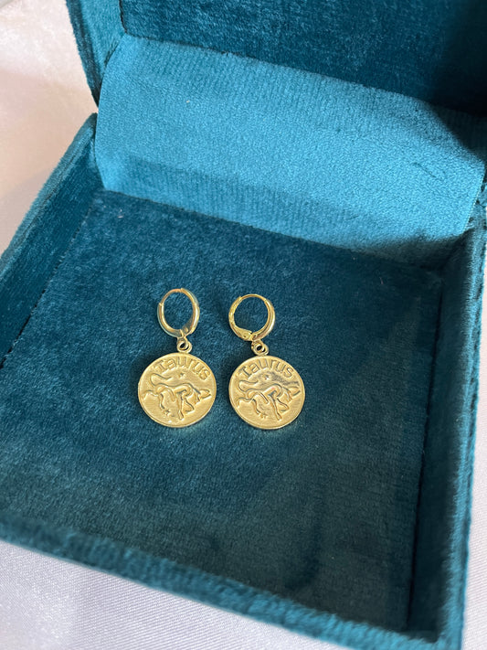Taurus 925 Sterling Silver Earrings – Timeless Zodiac Charm | Rakva