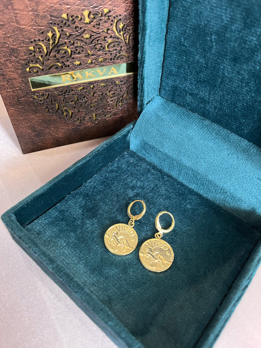 Virgo 925 Sterling Silver Earrings – Elegant Zodiac-Inspired Design | Rakva