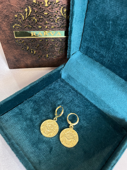 Gemini 925 Sterling Silver Earrings – Playful Zodiac Jewelry | Rakva