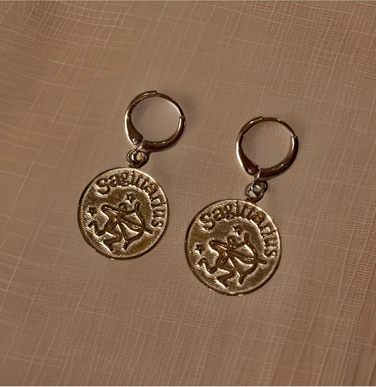 Sagittarius 925 Sterling Silver Earrings – Adventurous Zodiac Design | Rakva