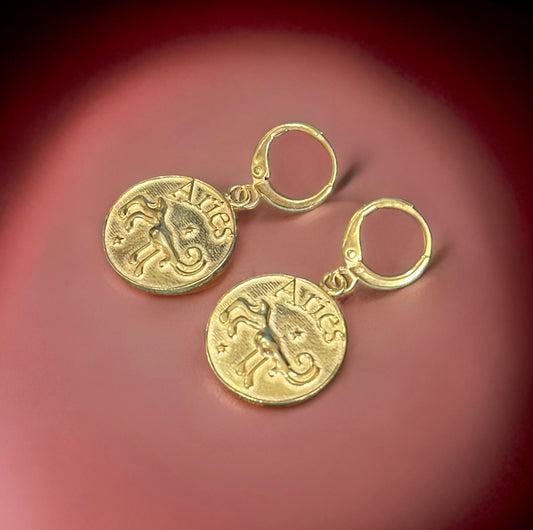 Aries 925 Sterling Silver Earrings – Bold Zodiac Jewelry | Rakva