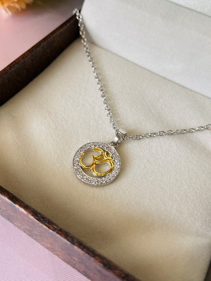 Om 925 Sterling Silver Pendant Necklace with Chain – Spiritual Jewelry | Rakva