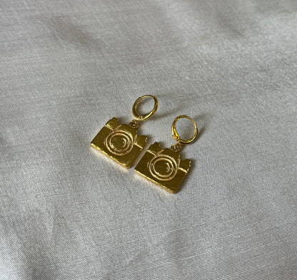 Camera 925 Sterling Silver Earrings – Creative Charm Jewelry | Rakva