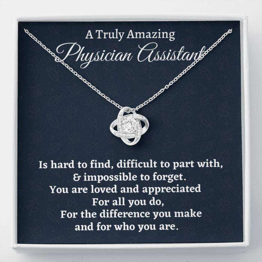 Physician Assistant Necklace Gift, Appreciation Gift For A Physician Assistant, Love Knot Necklace, Physician Assistant Gift Rakva