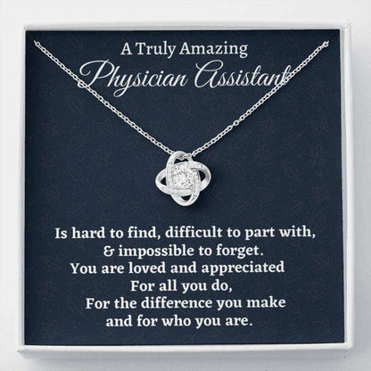 Physician Assistant Necklace Gift, Appreciation Gift For A Physician Assistant, Love Knot Necklace, Physician Assistant Gift Rakva