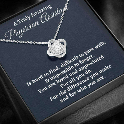 Physician Assistant Necklace Gift, Appreciation Gift For A Physician Assistant, Love Knot Necklace, Physician Assistant Gift Rakva
