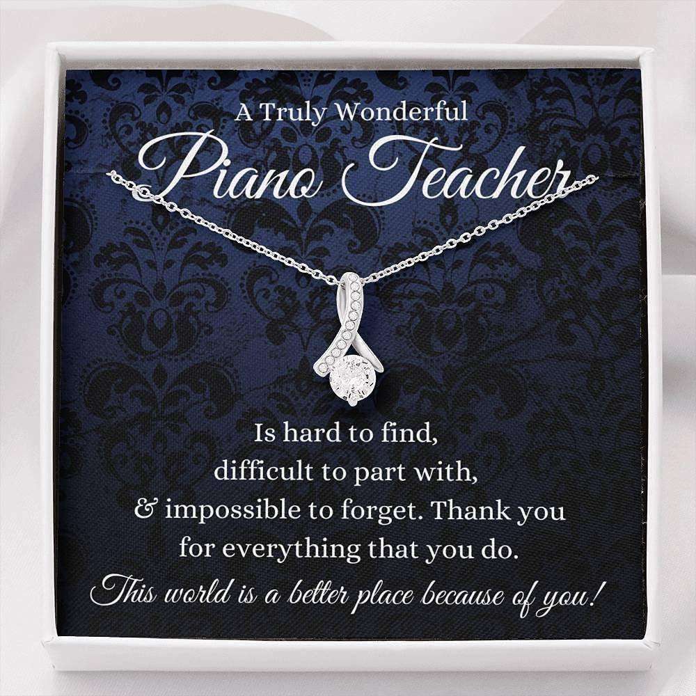 Piano Teacher Necklace Gift, Thank You Gift For Music Teacher Necklace Rakva