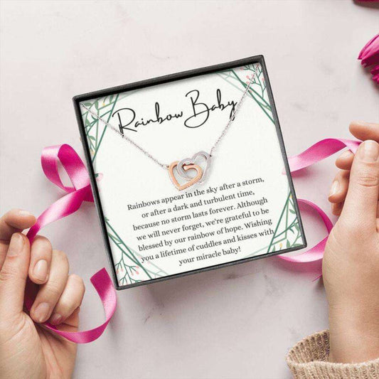 Rainbow Baby Necklace Gift For Mom, Baby After Miscarriage, Motherhood Rakva