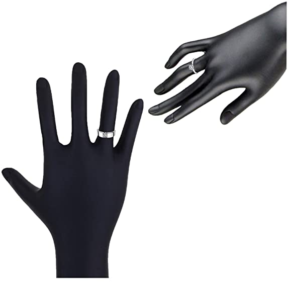 Rakva Couple Zirconia 92.5 Sterling Silver Round Solitaire Rings Gift For Male And Female For Self Rakva