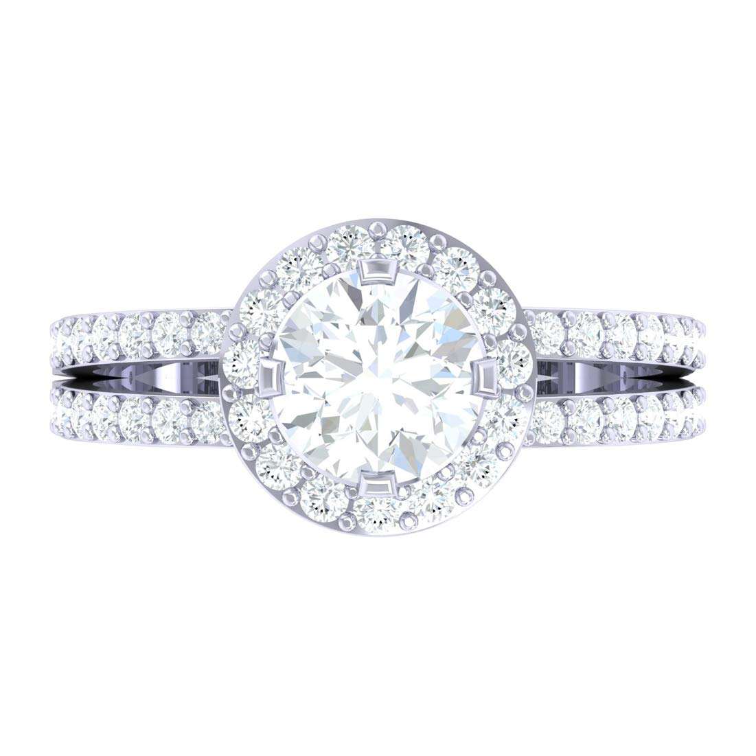 Rakva Zirconia 92.5 Sterling Silver Round Solitaire Ring Gift For Women And Girls For Self Rakva