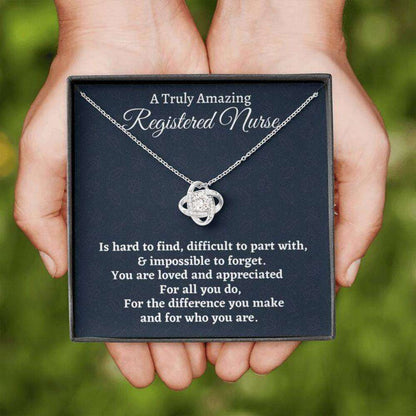 Registered Nurse Necklace Gift, Appreciation Gift For A Registered Nurse, Love Knot Necklace, Nurse Gift Gifts For Friend Rakva