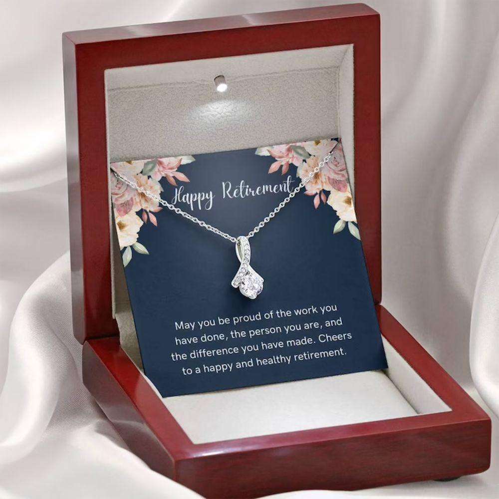 Retirement Necklace Gift “ Appreciation Gift, Retirement Coworker Necklace Rakva