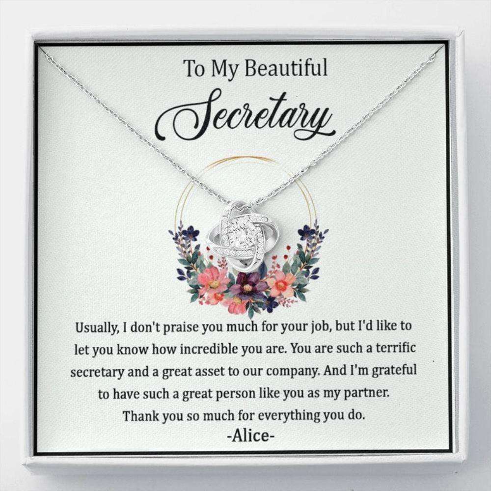 Secretary Necklace Gift, Secretary Christmas Necklace, Secretary Birthday Necklace, Secretary Leaving Gift, To My Secretary Jewelry Rakva