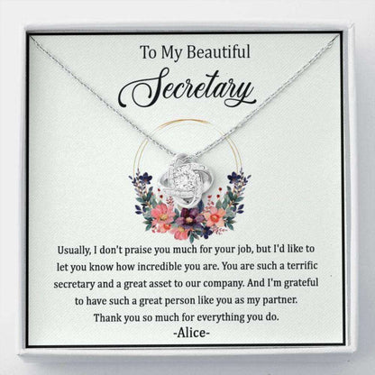 Secretary Necklace Gift, Secretary Christmas Necklace, Secretary Birthday Necklace, Secretary Leaving Gift, To My Secretary Jewelry Rakva