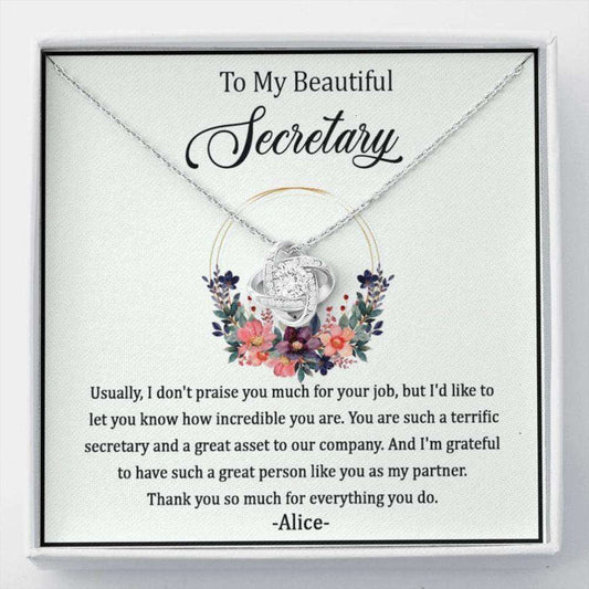 Secretary Necklace Gift, Secretary Christmas Necklace, Secretary Birthday Necklace, Secretary Leaving Gift, To My Secretary Jewelry Rakva