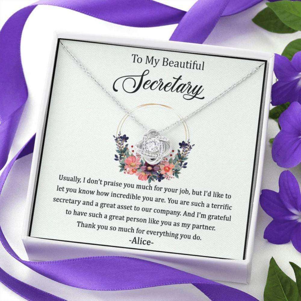 Secretary Necklace Gift, Secretary Christmas Necklace, Secretary Birthday Necklace, Secretary Leaving Gift, To My Secretary Jewelry Rakva