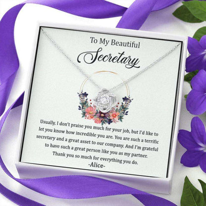 Secretary Necklace Gift, Secretary Christmas Necklace, Secretary Birthday Necklace, Secretary Leaving Gift, To My Secretary Jewelry Rakva