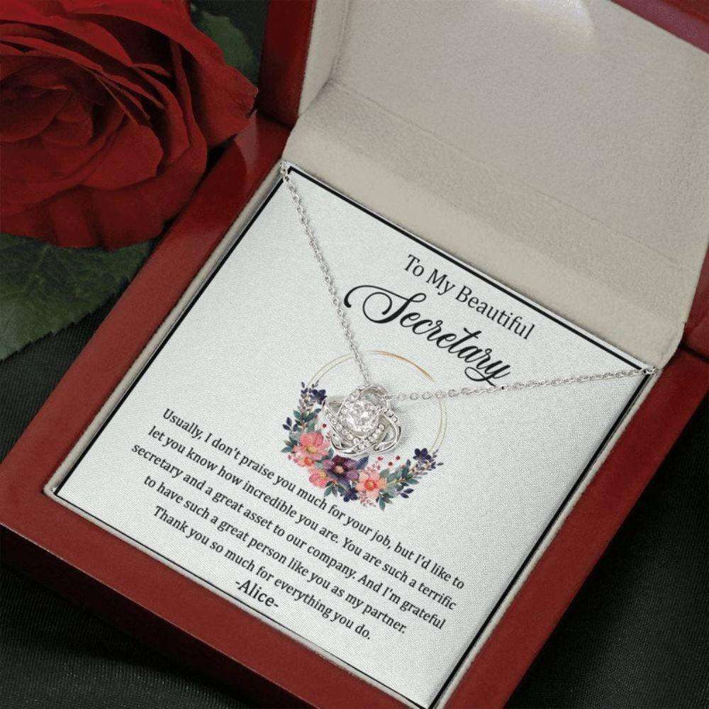 Secretary Necklace Gift, Secretary Christmas Necklace, Secretary Birthday Necklace, Secretary Leaving Gift, To My Secretary Jewelry Rakva